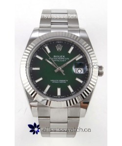 Rolex Datejust 126234 Ombre Green Dial Oyster FREE SPRUNG MVMT Super Clone Watch 41MM