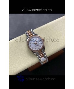 Rolex Super Clone Datejust 31MM Pearl Dial Rose Gold Super Clone Watch 