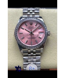 Rolex Super Clone Datejust 31MM Pink Dial Steel Case Super Clone Watch 