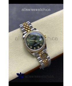 Rolex Super Clone Datejust 31MM Green Dial Yellow Gold Super Clone Watch 