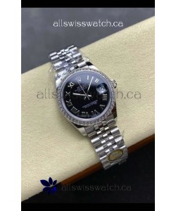 Rolex Super Clone Datejust 31MM Black Roman Dial Jubilee Super Clone Watch