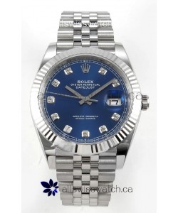 Datejust Super Clone 126334 Blue Diamonds Dial 41MM FREE SPRUNG MVMNT 3235 Watch 