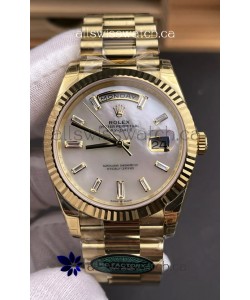 Rolex Day Date 228238 Yellow Gold in Pearl Dial Super Clone Watch 