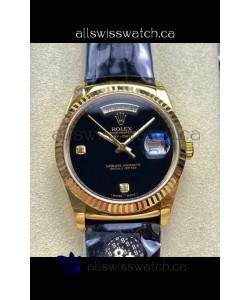 Rolex Day Date 128238 Yellow Gold Black Dial Super Clone Watch 