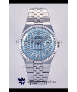 Rolex Land-Dweller 127336 Ice Blue Honeycomb Dial 40MM Super Clone Watch 