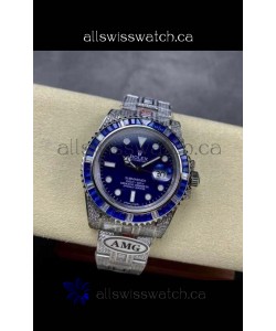 Rolex Submariner 116610 Iced Out Edition 20 Blue Dial Swiss Replica Watch 