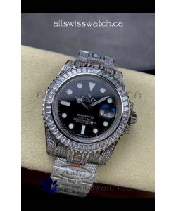 Rolex Submariner 116610 Iced Out Edition 18 Black Dial Swiss Replica Watch 