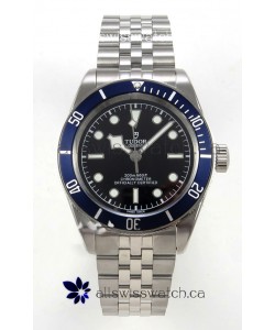 Tudor Black Bay 41 Black Dial Blue Bezel Jubilee Super Clone Watch 