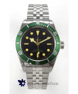 Tudor Black Bay 41 Black Dial Green Bezel Jubilee Super Clone Watch 